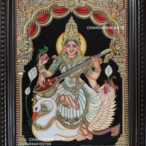 Annam Sarsawathi Tanjore Painting