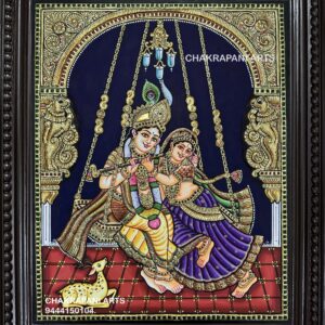 Jula Radha Krishna Tanjore Painting