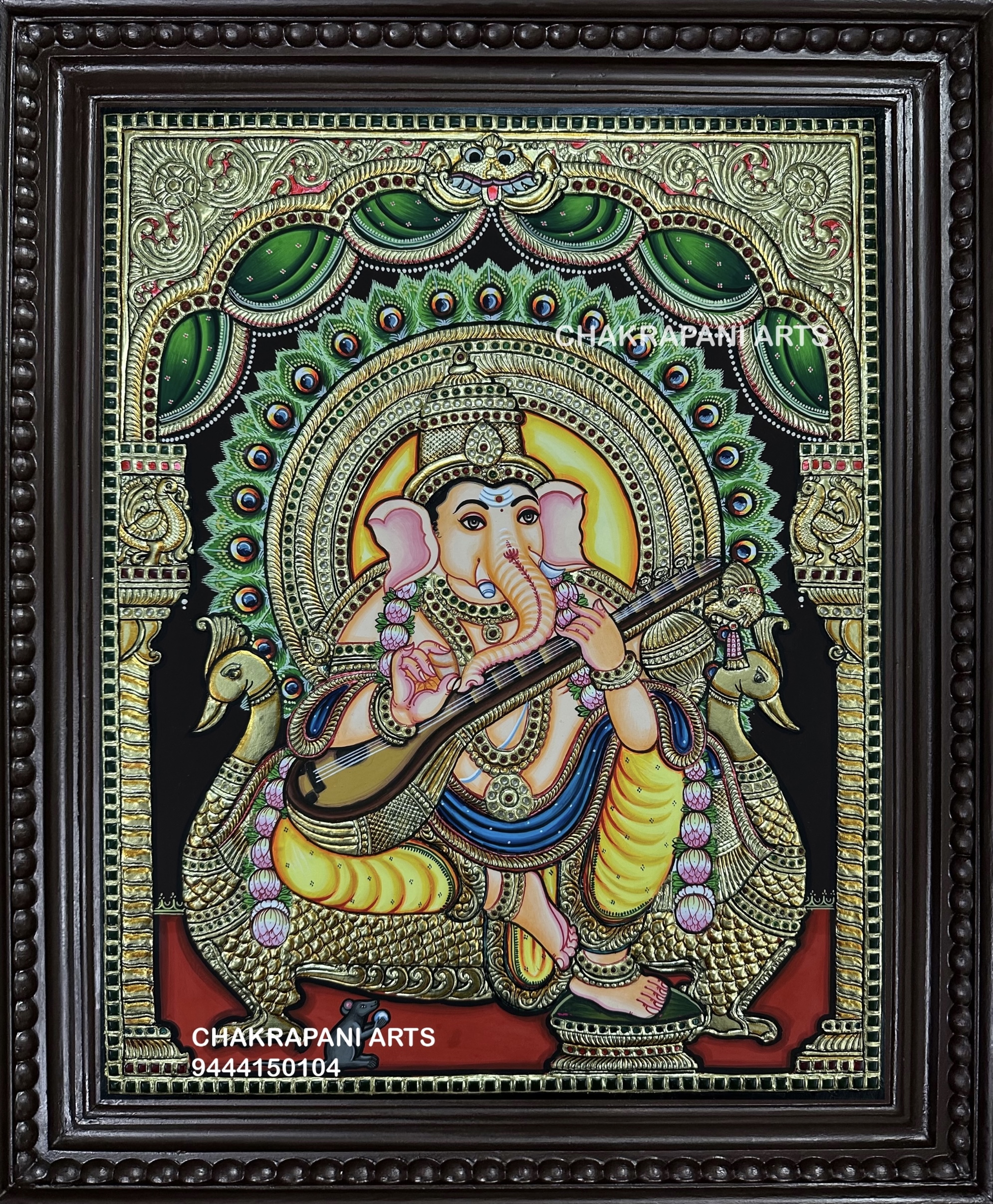 Home Vinayagar tanjore painting