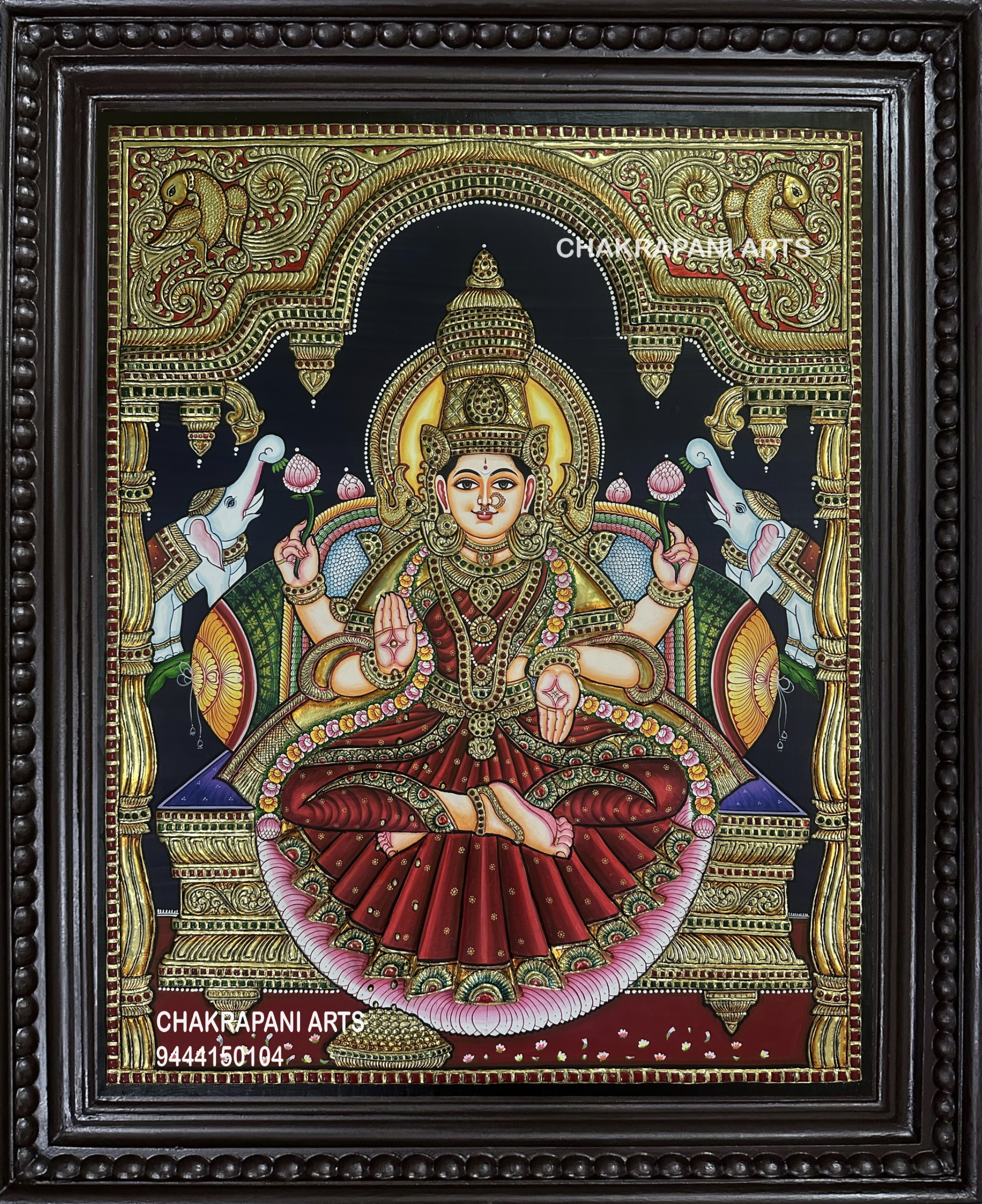 IMG_4564 Lakshmi (embossing work) Tanjore Painting
