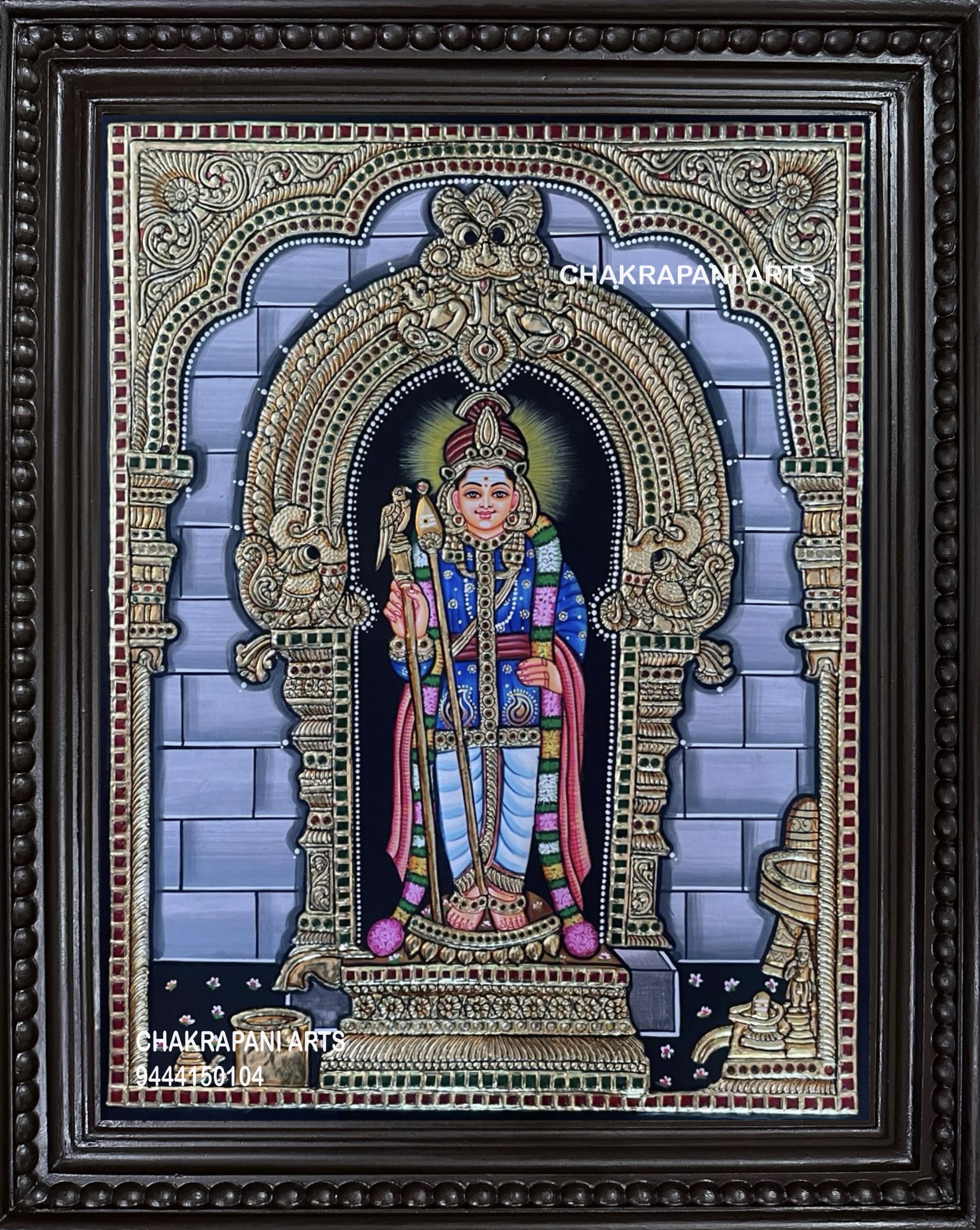 Home Thiruchendur murugan tanjore painting
