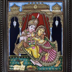 Jula Radha Krishna Tanjore Painting