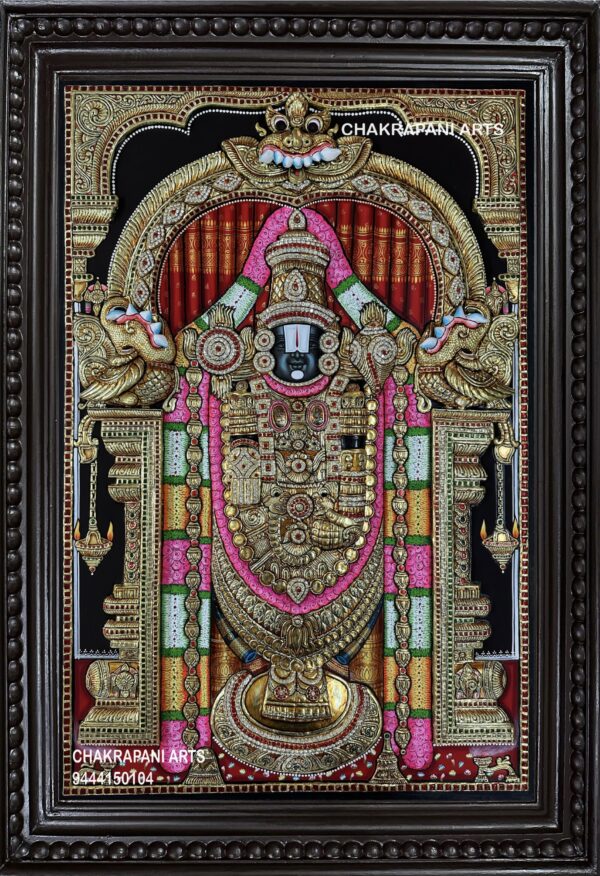 Balaji (embossing work AD stone) Tanjore Painting