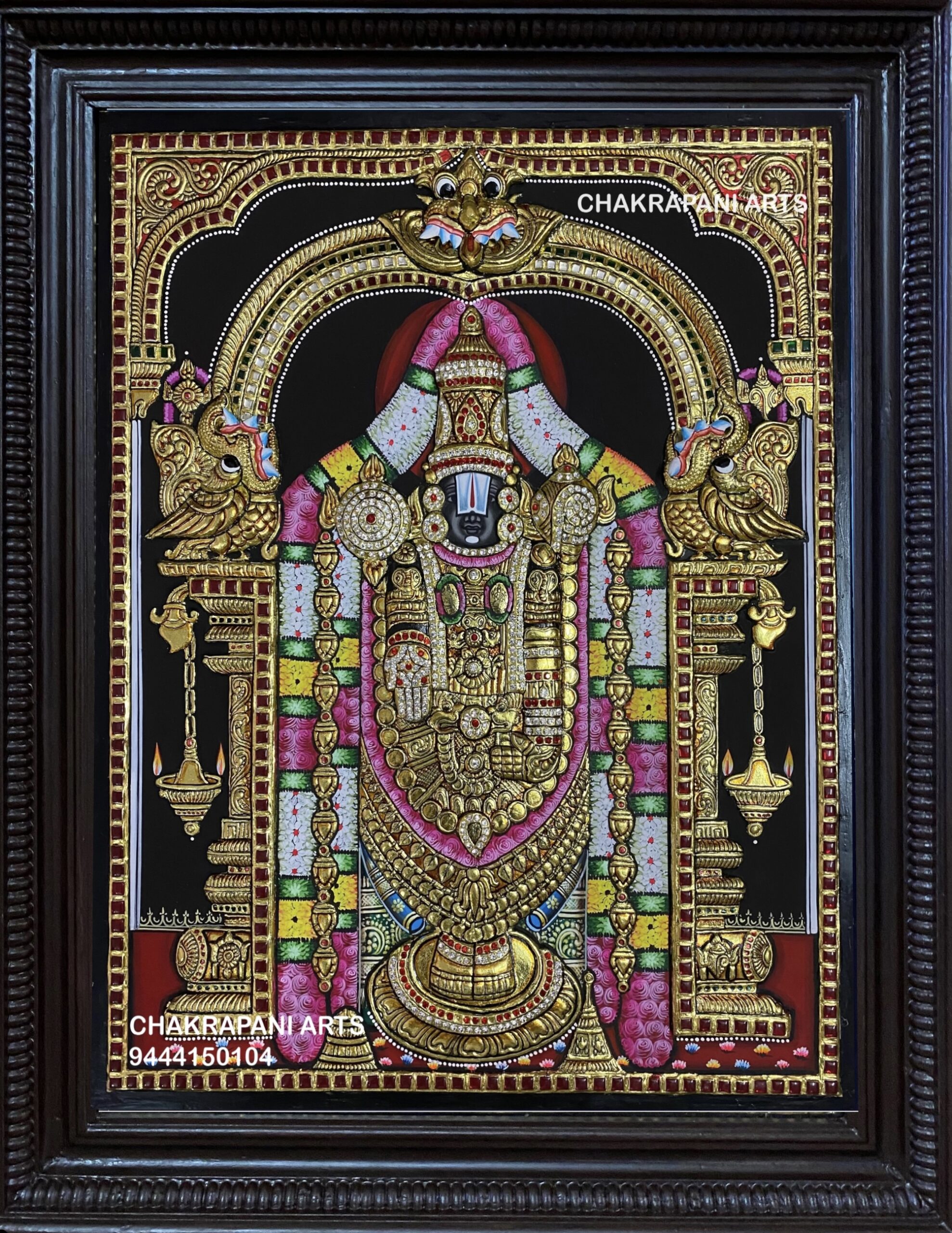Home Balaji (embossing work AD stone) Tanjore Painting