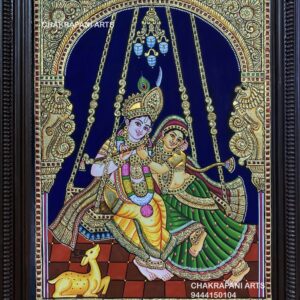 Jula Radha Krishna Tanjore Painting