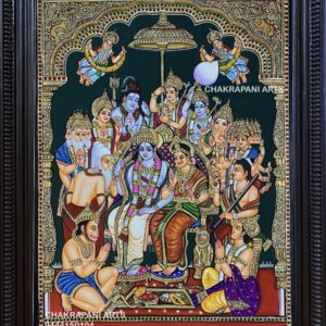 Ram Darbar with All Gods Tanjore Painting