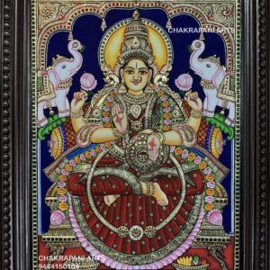 Lakshmi (embossing work) Tanjore Painting