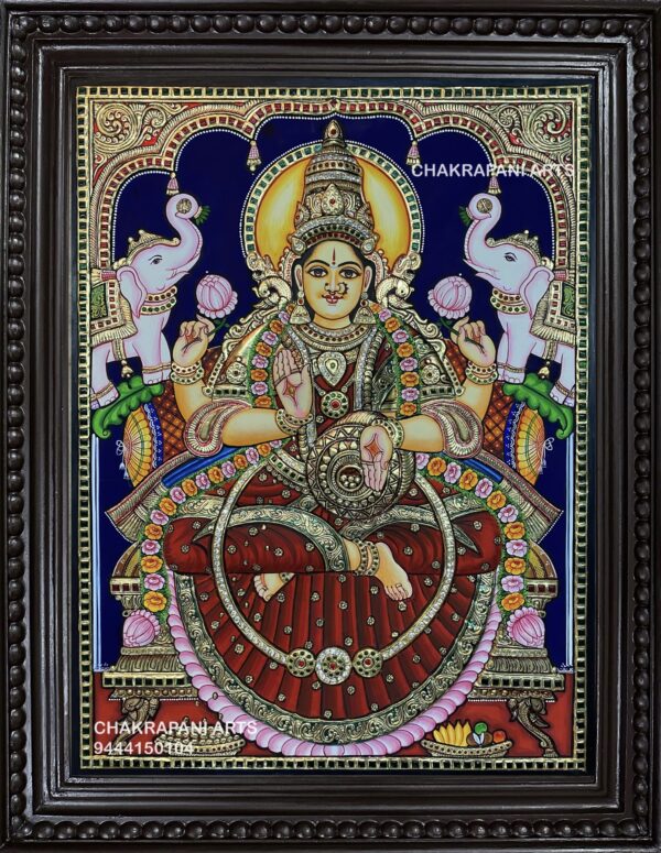 Lakshmi (embossing work) Tanjore Painting