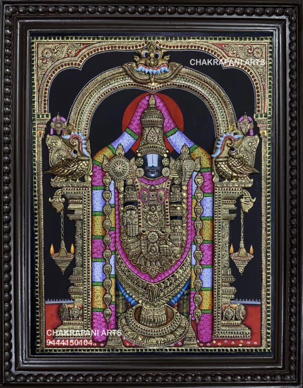 Balaji (embossed work tradional stone) Tanjore Painting