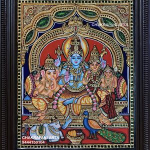 Shiva Family Tanjore Painting