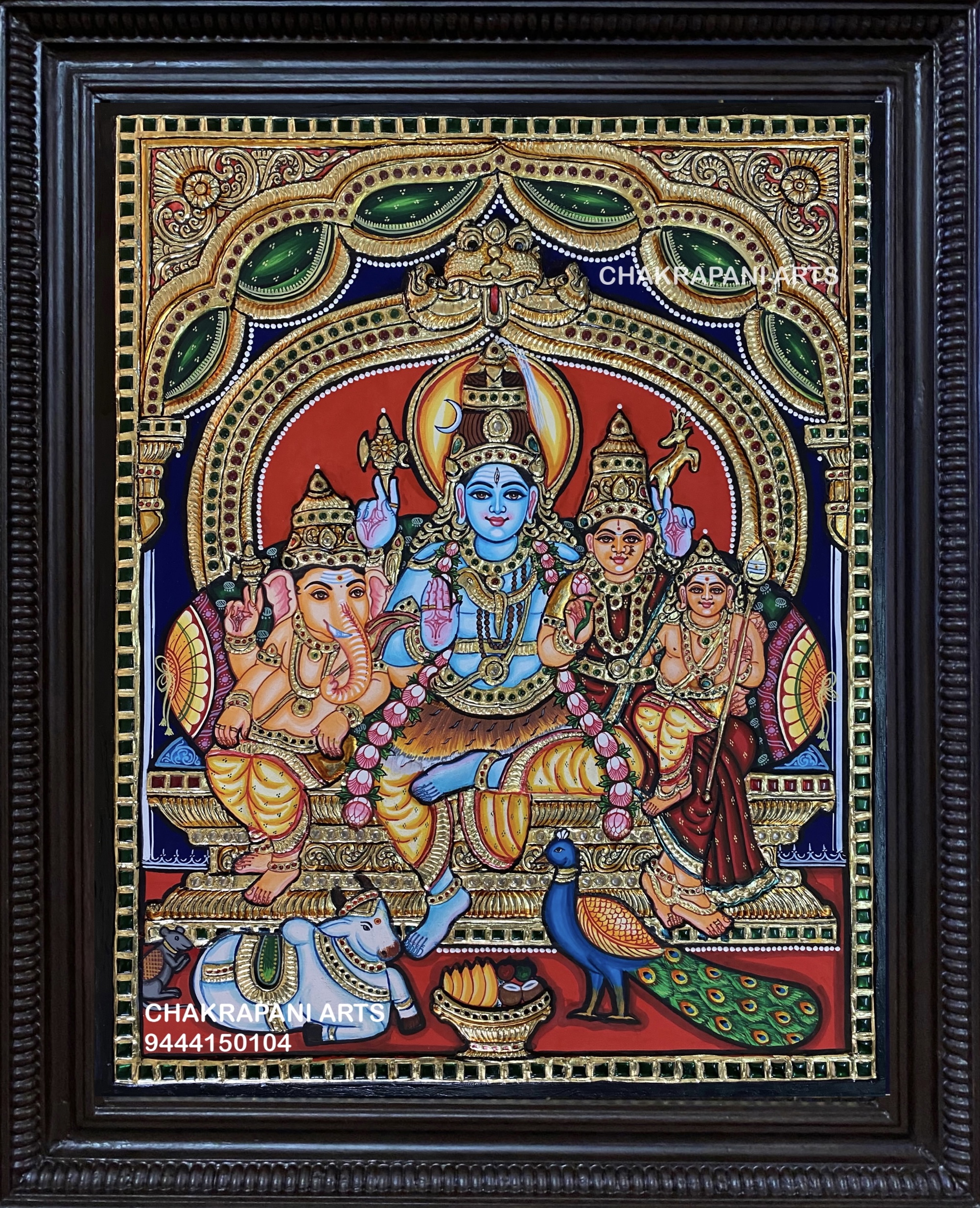 IMG_3560 Shiva Family Tanjore Painting