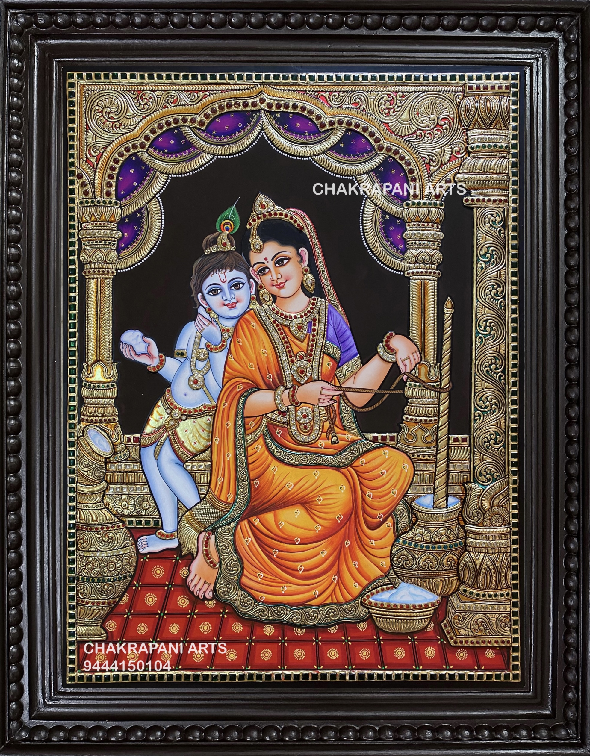IMG_3567 Yashodha Krishna Tanjore Painting