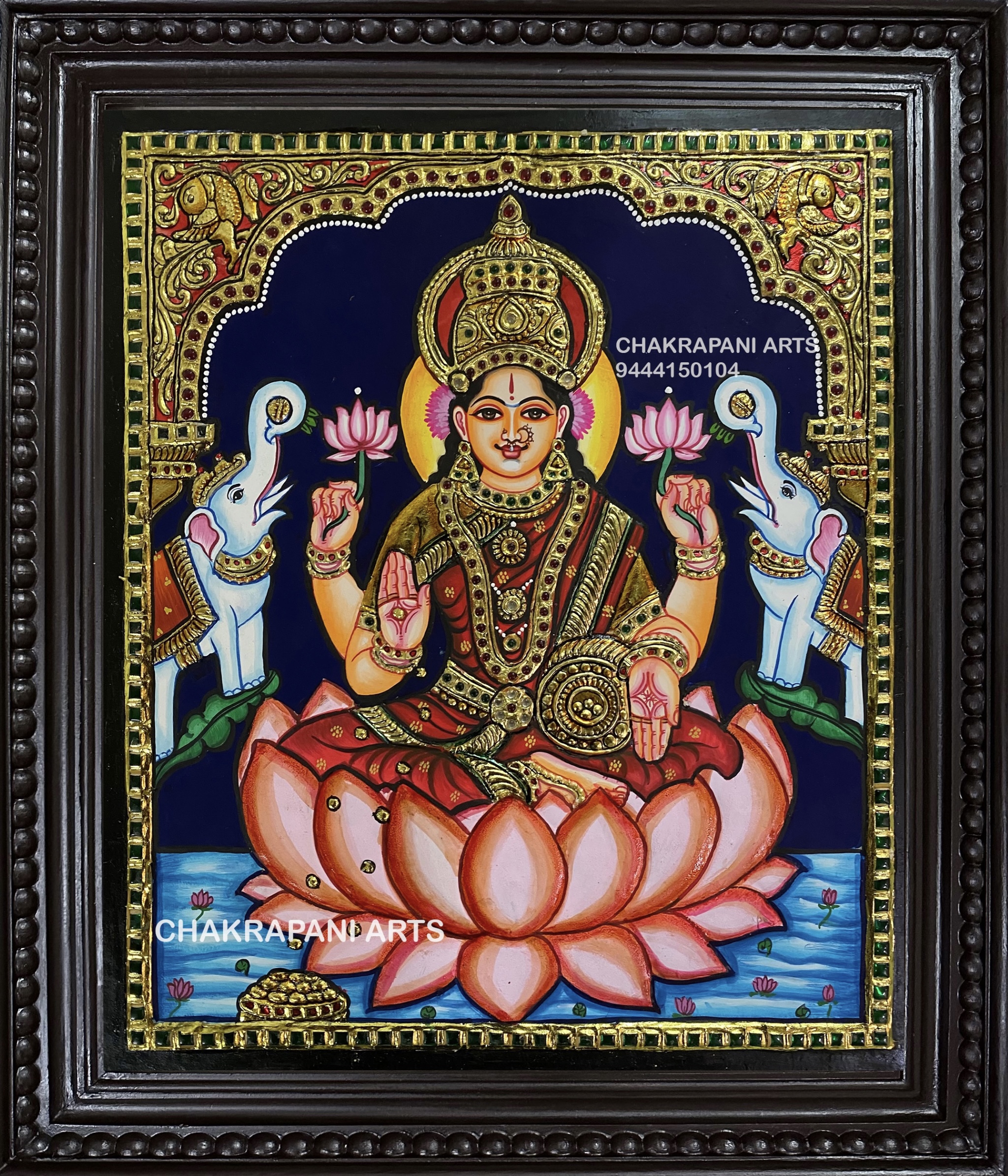 IMG_3571 Lotus lakshmi Tanjore Painting