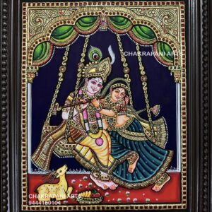 Jula Radha Krishna Tanjore Painting