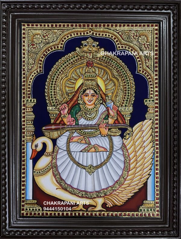 Annam Sarsawathi Tanjore Painting