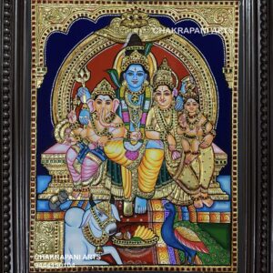 Shiva Family Tanjore Painting