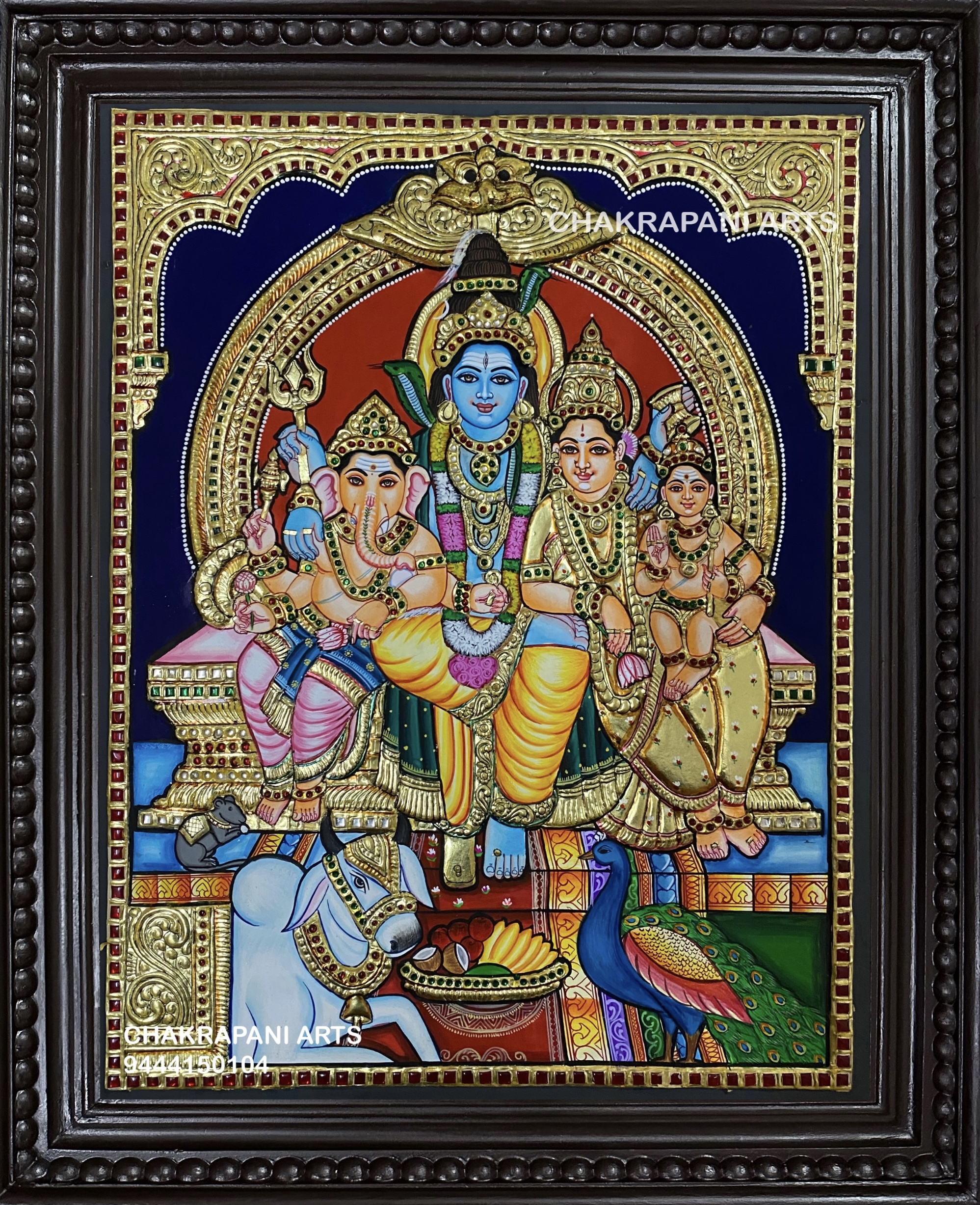 IMG_3870 Shiva Family Tanjore Painting