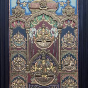Ashta Lakshmi Tanjore Painting (antique finish)