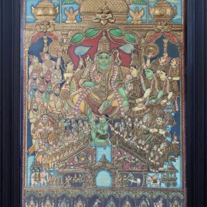 Ramar Patabishagam Tanjore Painting (antique Finish)