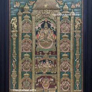 Ashta Lakshmi Tanjore Painting (antique finish)