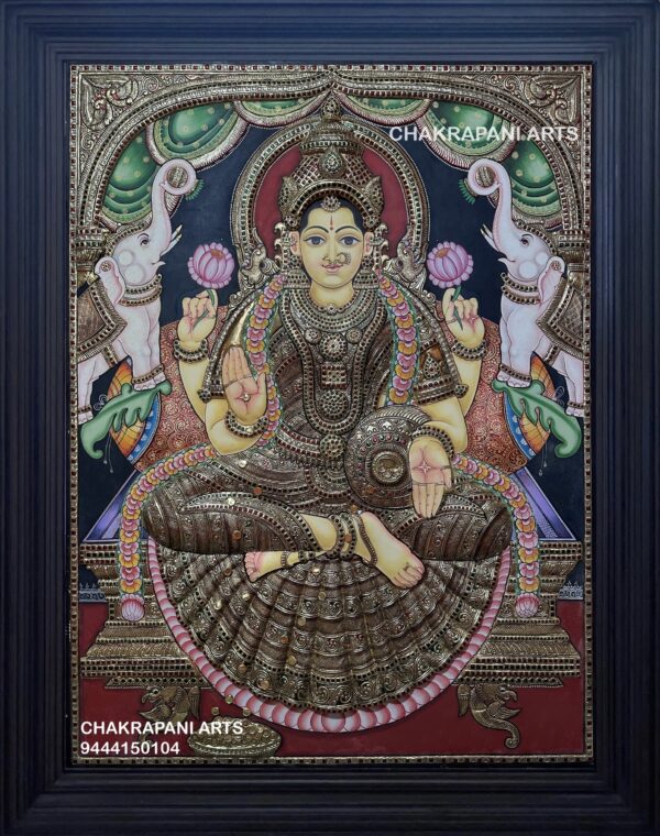Lakshmi Tanjore Painting (antique Finish)