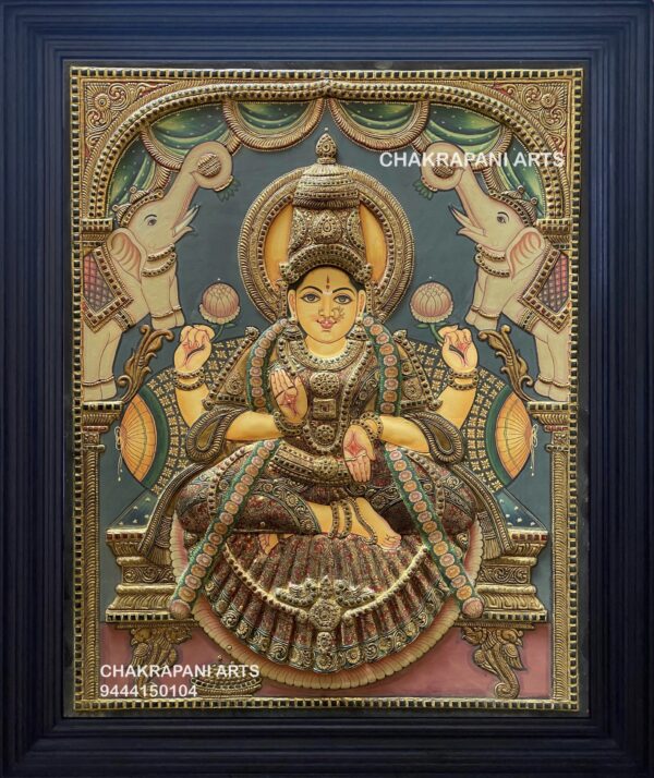 Lakshmi Tanjore Painting (antique finish)