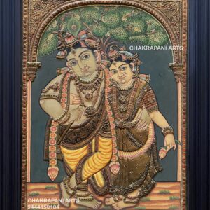 St.Radhakrishna Tanjore painting (antique Finish)