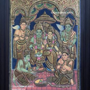 Ram darbar Tanjore Painting (Antique Finish)