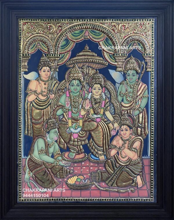 Ram darbar Tanjore Painting (Antique Finish)