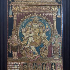 Shiva Tandavam Tanjore painting(antique finish)