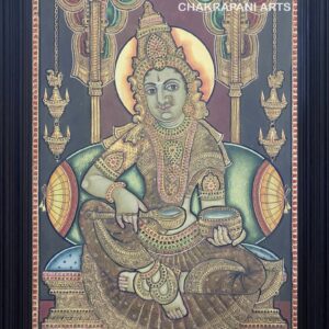 Annapoorani Tanjore painting (antique finish)
