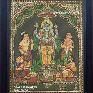 Sathayanarayana Tanjore painting(antique finish)