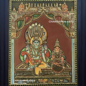 Vishnu lakshmi Tanjore painting (antique finish)