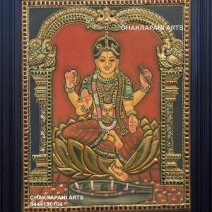 Tirupura Sundari Tanjore painting(antique finish)
