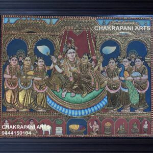 Jula Radhakrishna Tanjore painting (antique finish)