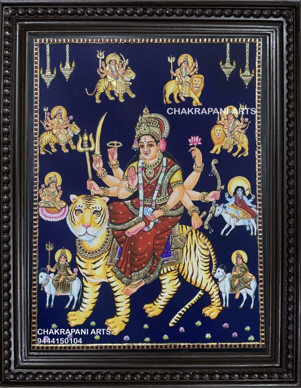 Nava Durgai Tanjore Painting