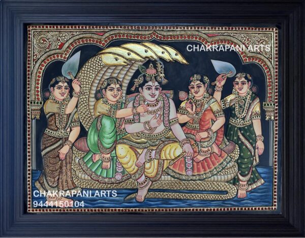 Krishna Antique Finish Tanjore Painting