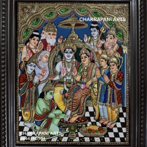 Ram Darbar with All gods Tanjore Painting