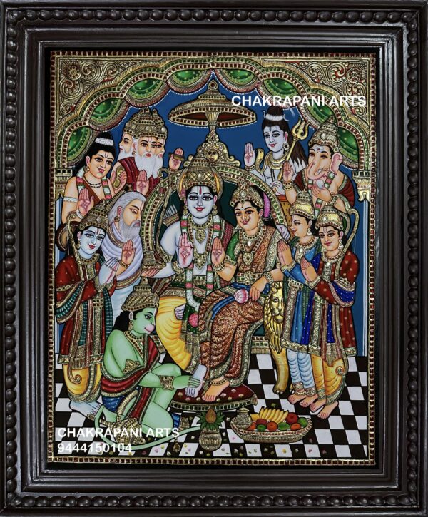 Ram Darbar with All gods Tanjore Painting