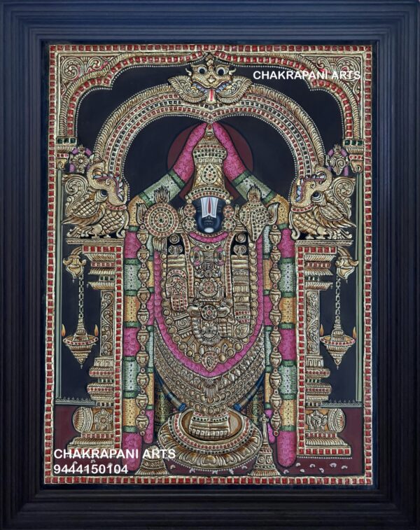 Balaji (Antique Finish) Tanjore Painting