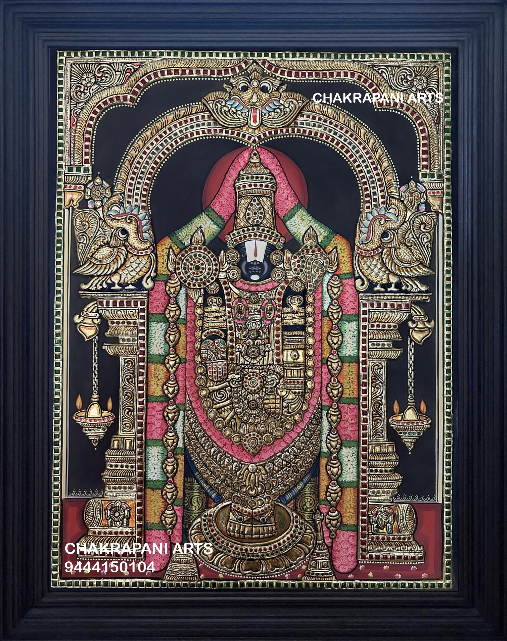 IMG_4593 Balaji (Antique Finish) Tanjore Painting