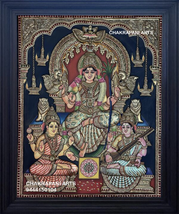 Kamachi lakshmi sarswathi (Antique Finish)